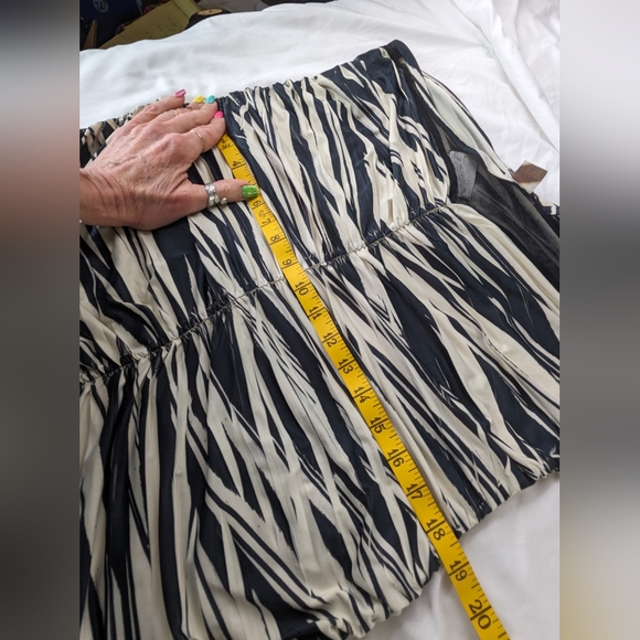 Wet Seal NWT Zebra mesh ruched one shoulder dress 3XL black cream - Picture 11 of 17